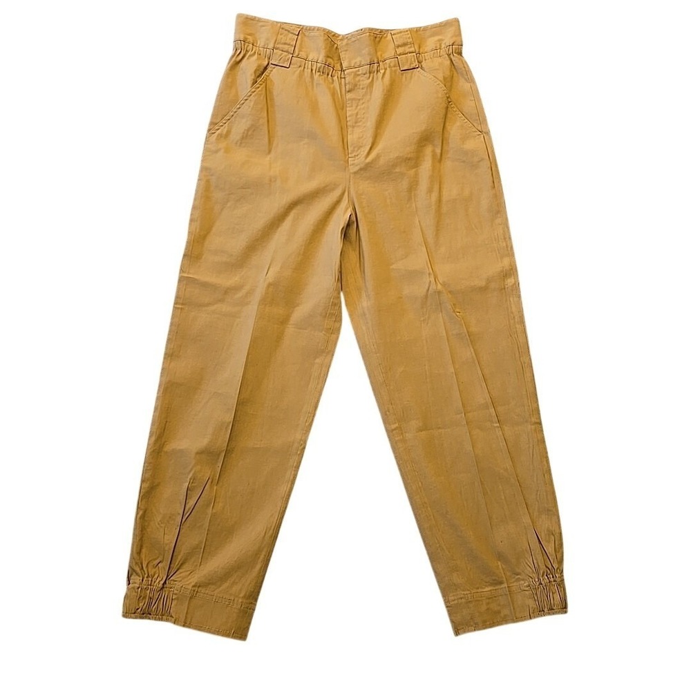 A.L.C. Dylan Noisette Linen Blend Paperbag High Rise Pants Size 10 Missing Belt